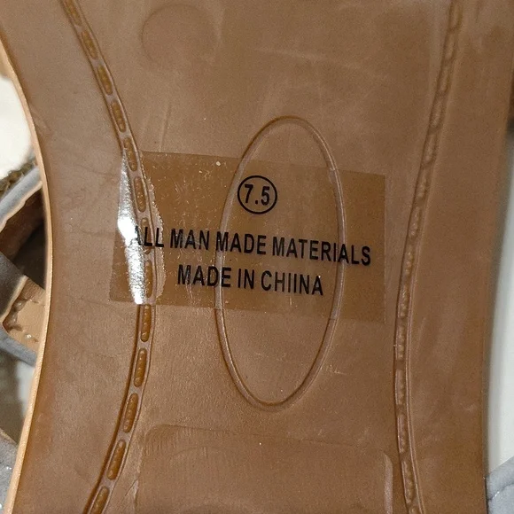 VENUS Silver Rhinestone T-Strap Flat Sandals WMN - Picture 6 of 7